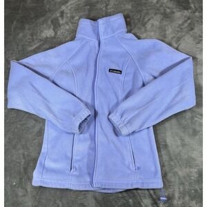Columbia Women's Benton Springs full-zip fleece jacket Large Light Purple *Read